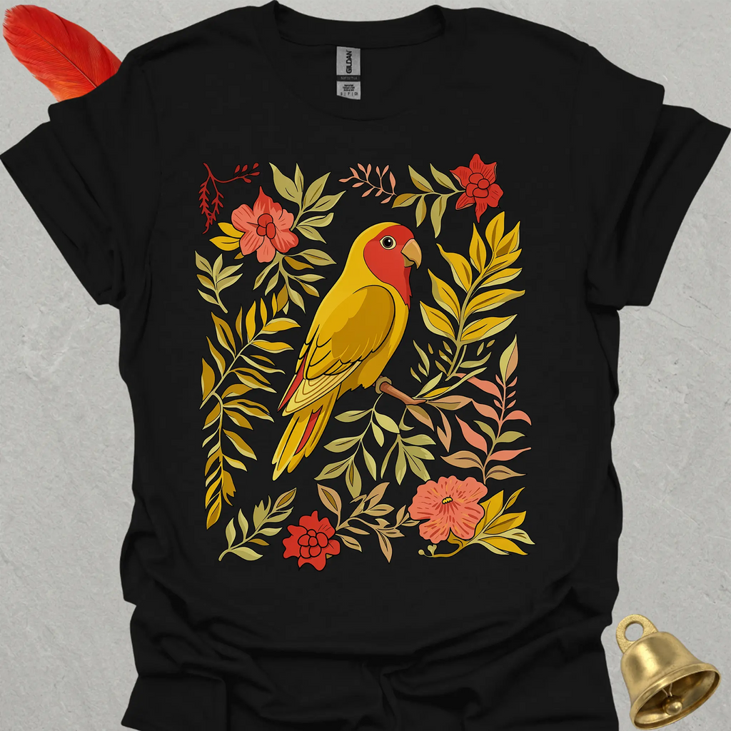 Lutino Lovebird Boho Flower T-Shirt