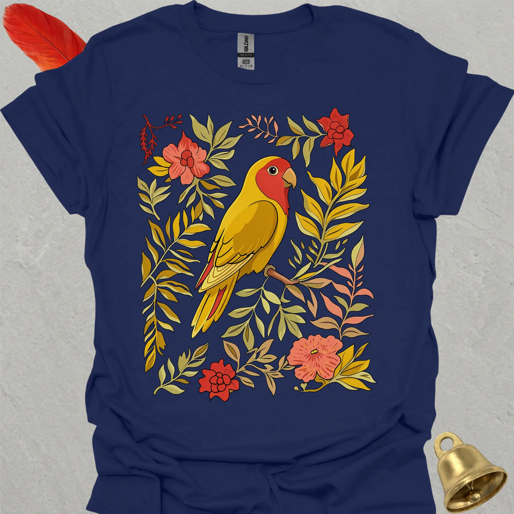 Lutino Lovebird Boho Flower T-Shirt