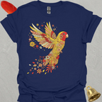 Lutino Lovebird Flying Flower T-Shirt
