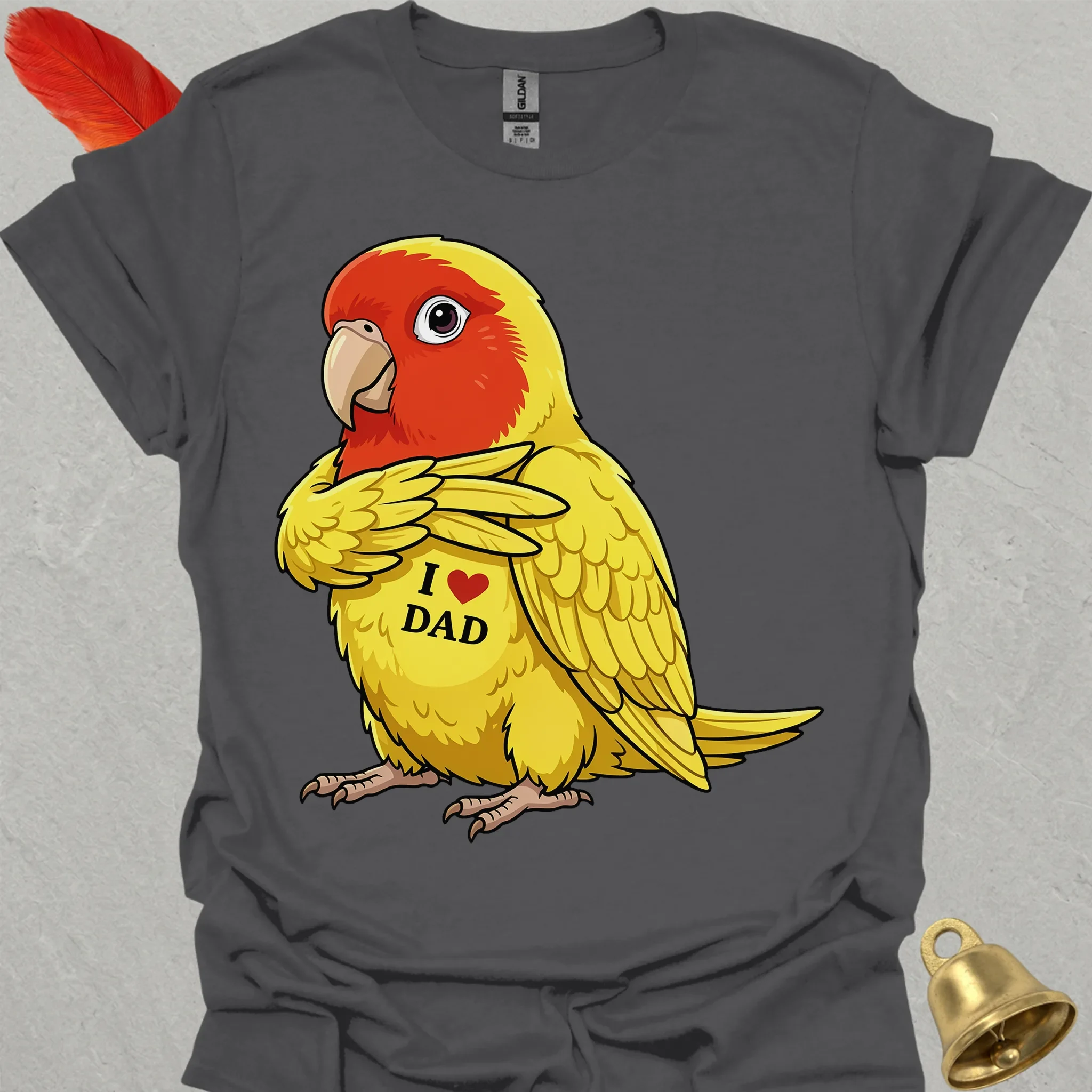 Lutino Lovebird I Love Dad T-Shirt