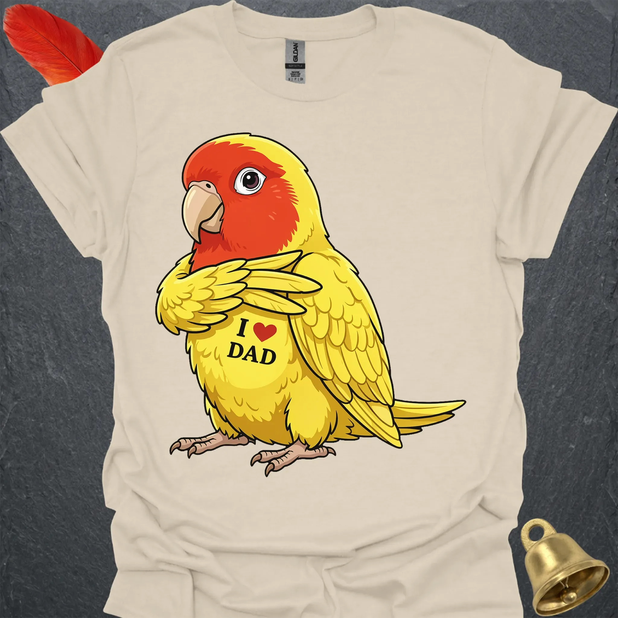 Lutino Lovebird I Love Dad T-Shirt