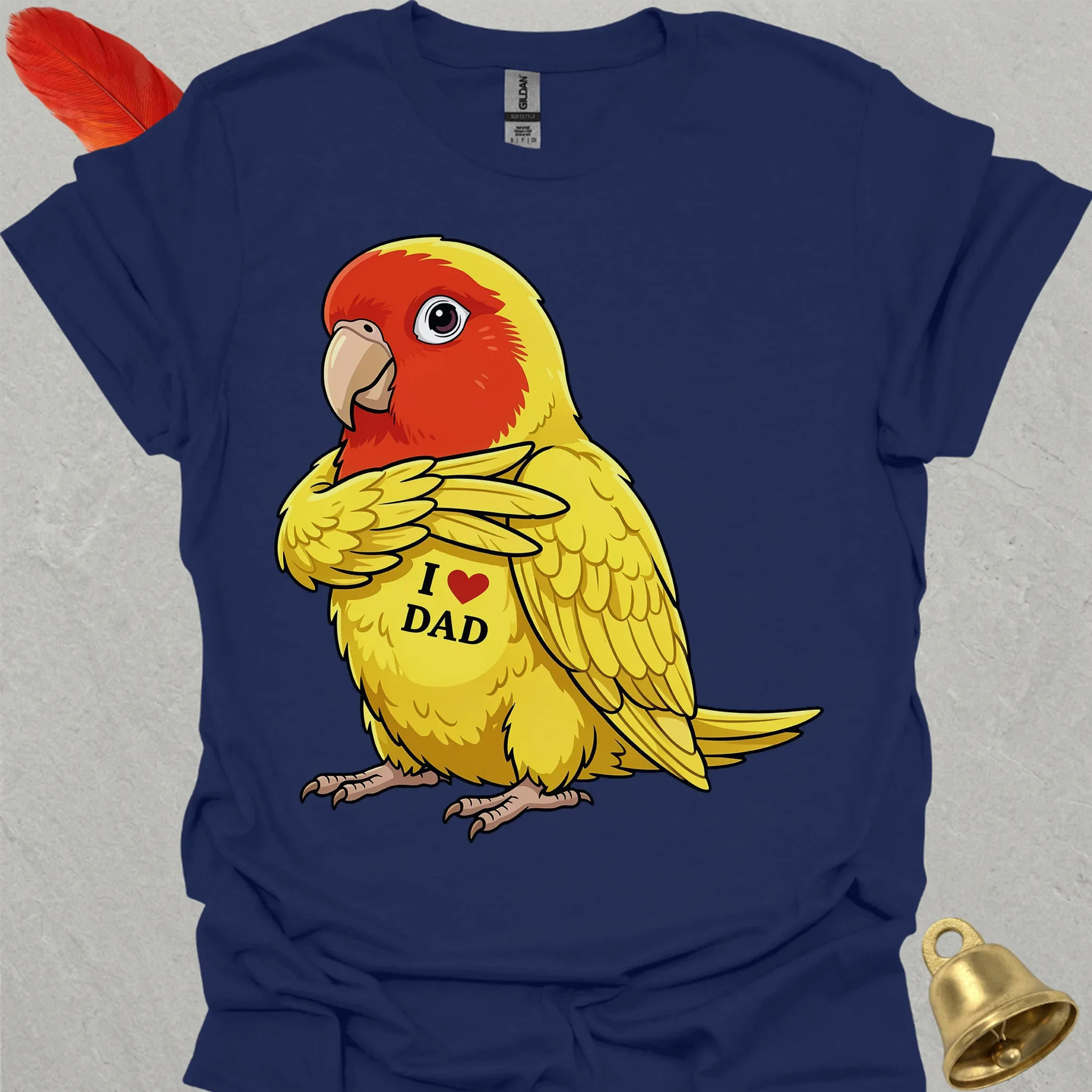 Lutino Lovebird I Love Dad T-Shirt