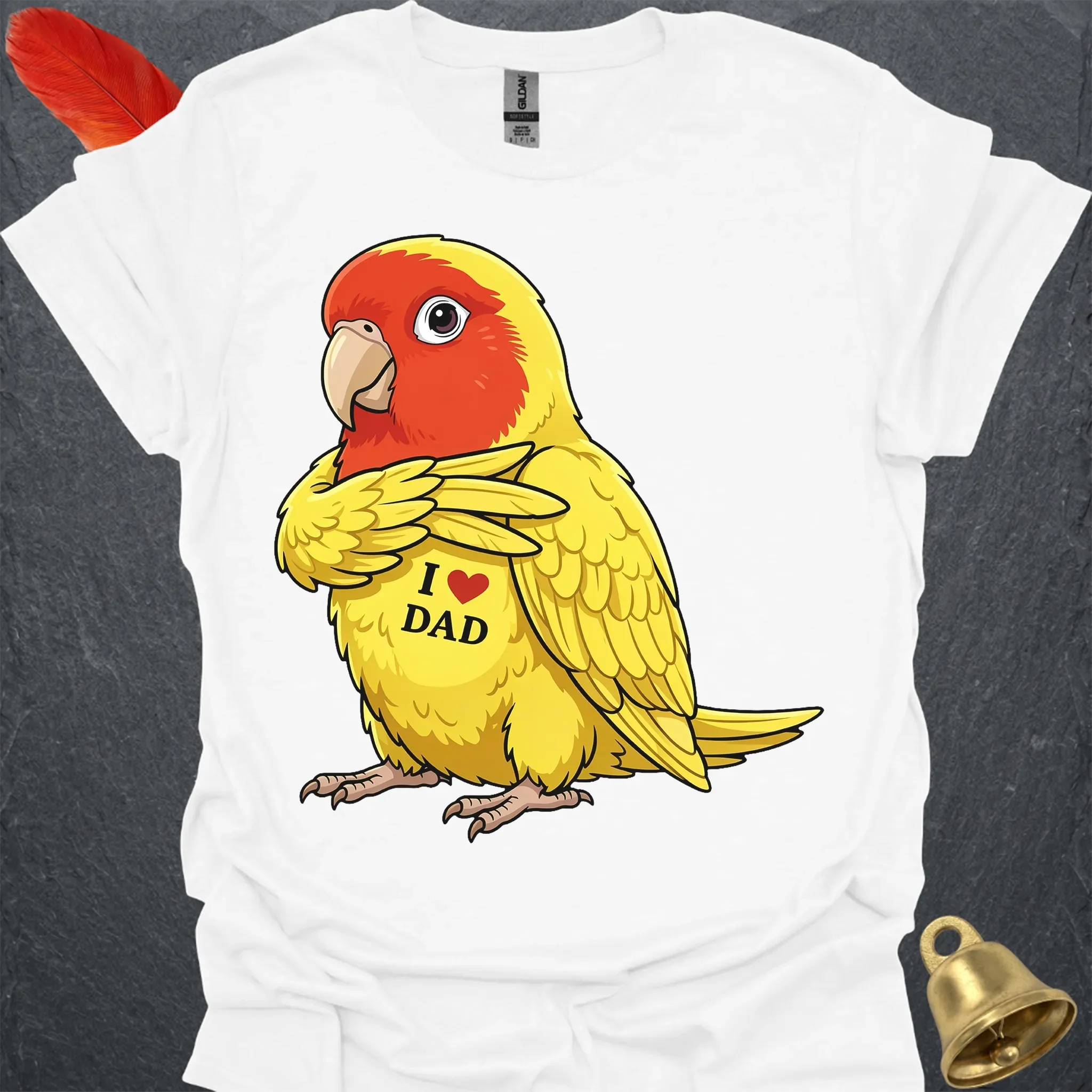 Lutino Lovebird I Love Dad T-Shirt