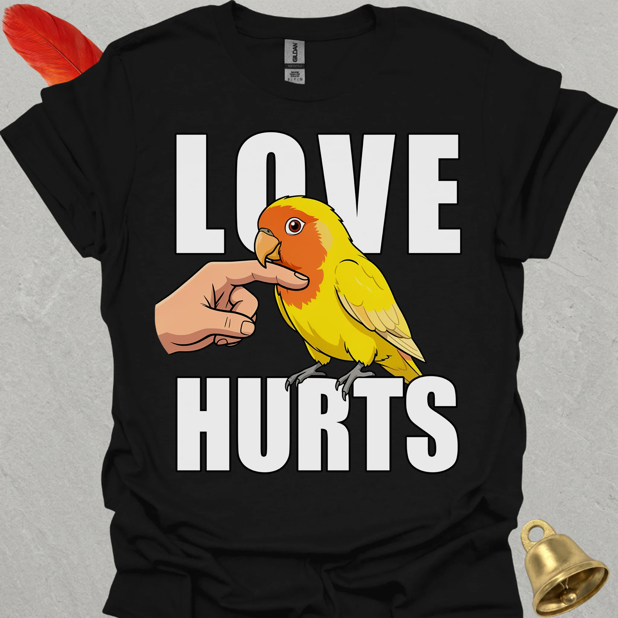 Lutino Lovebird Love Hurts T-Shirt