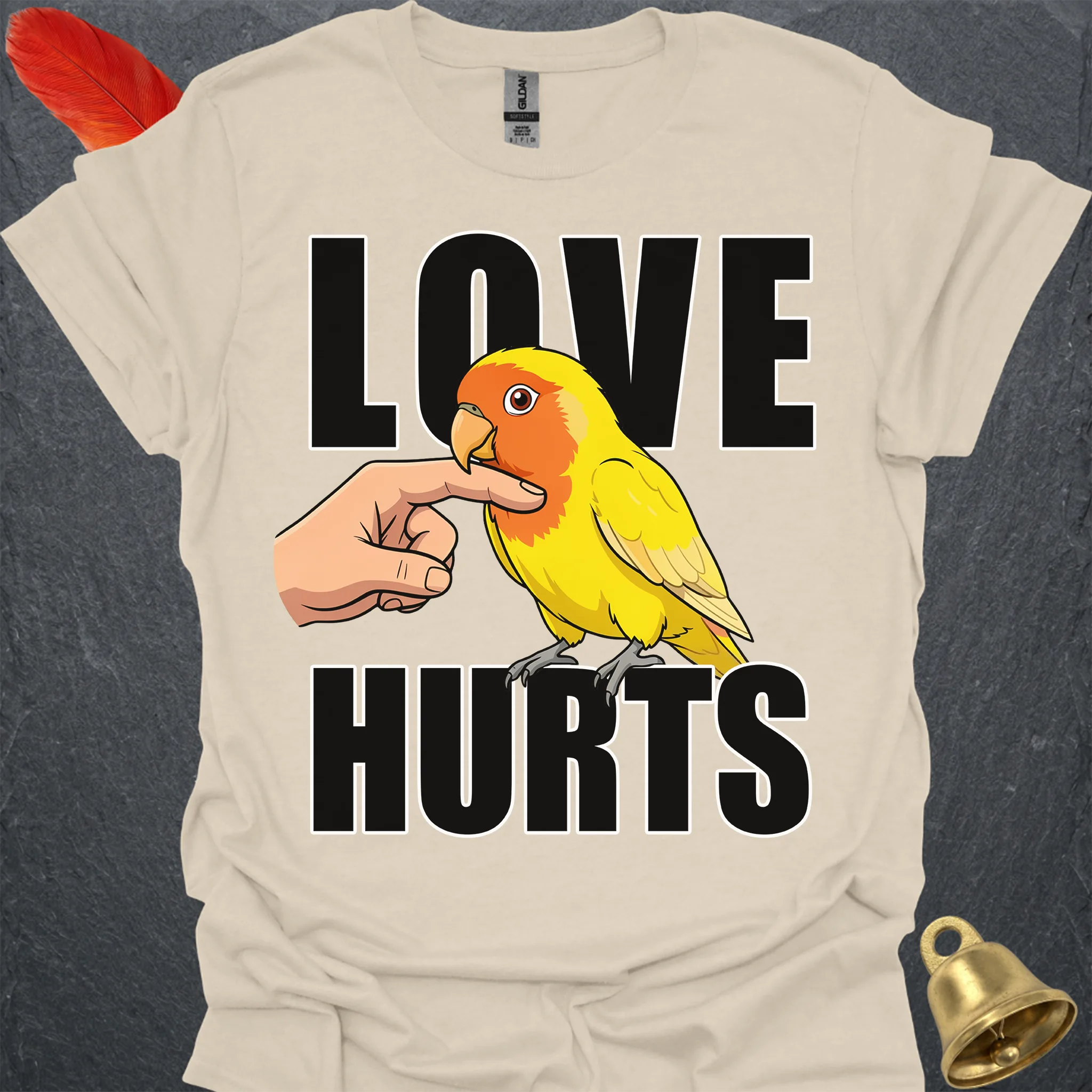 Lutino Lovebird Love Hurts T-Shirt