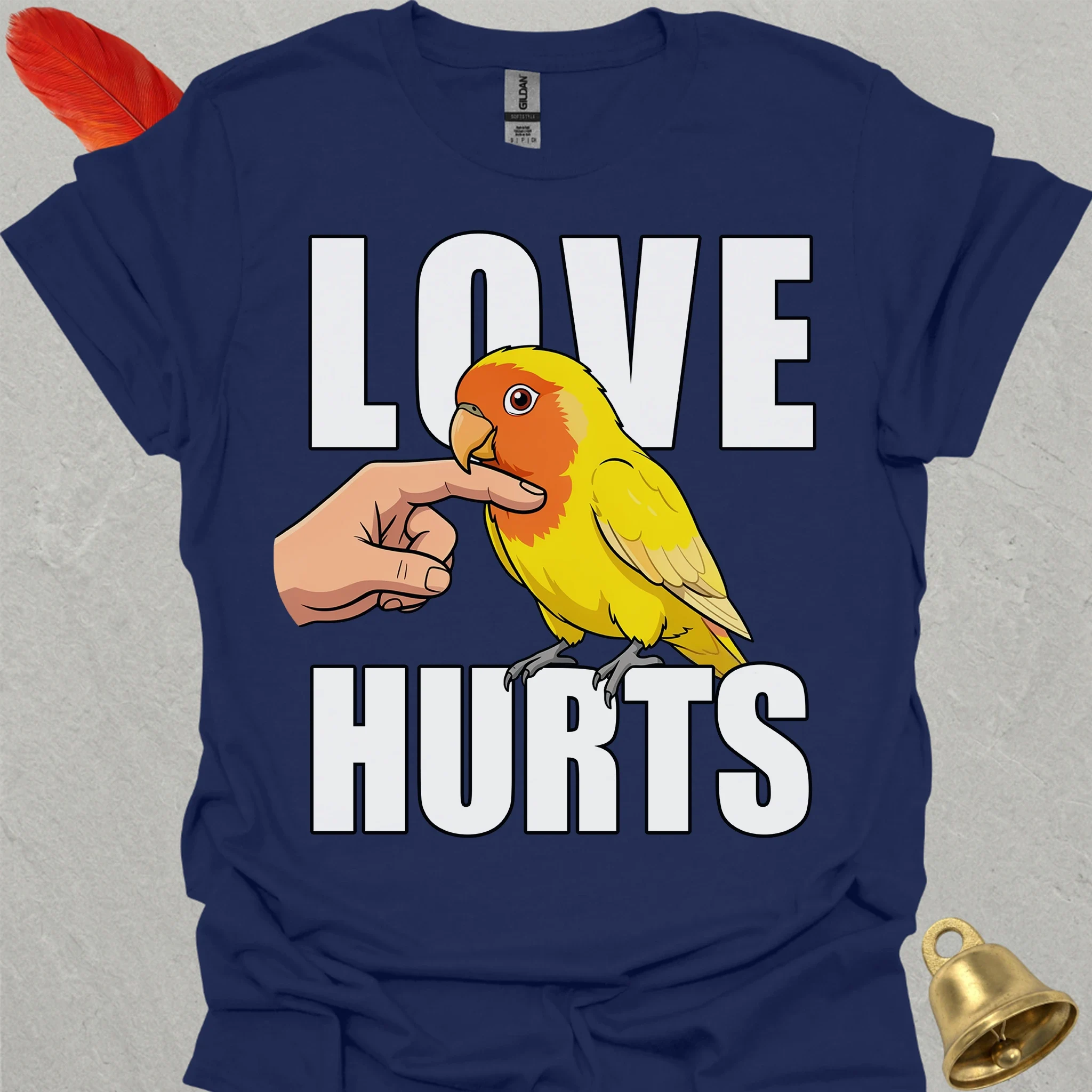 Lutino Lovebird Love Hurts T-Shirt
