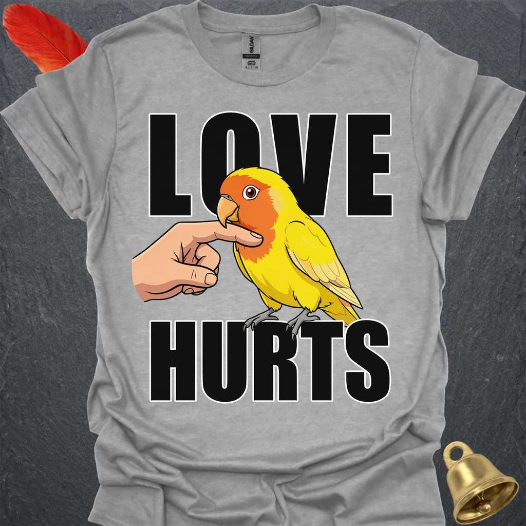 Lutino Lovebird Love Hurts T-Shirt