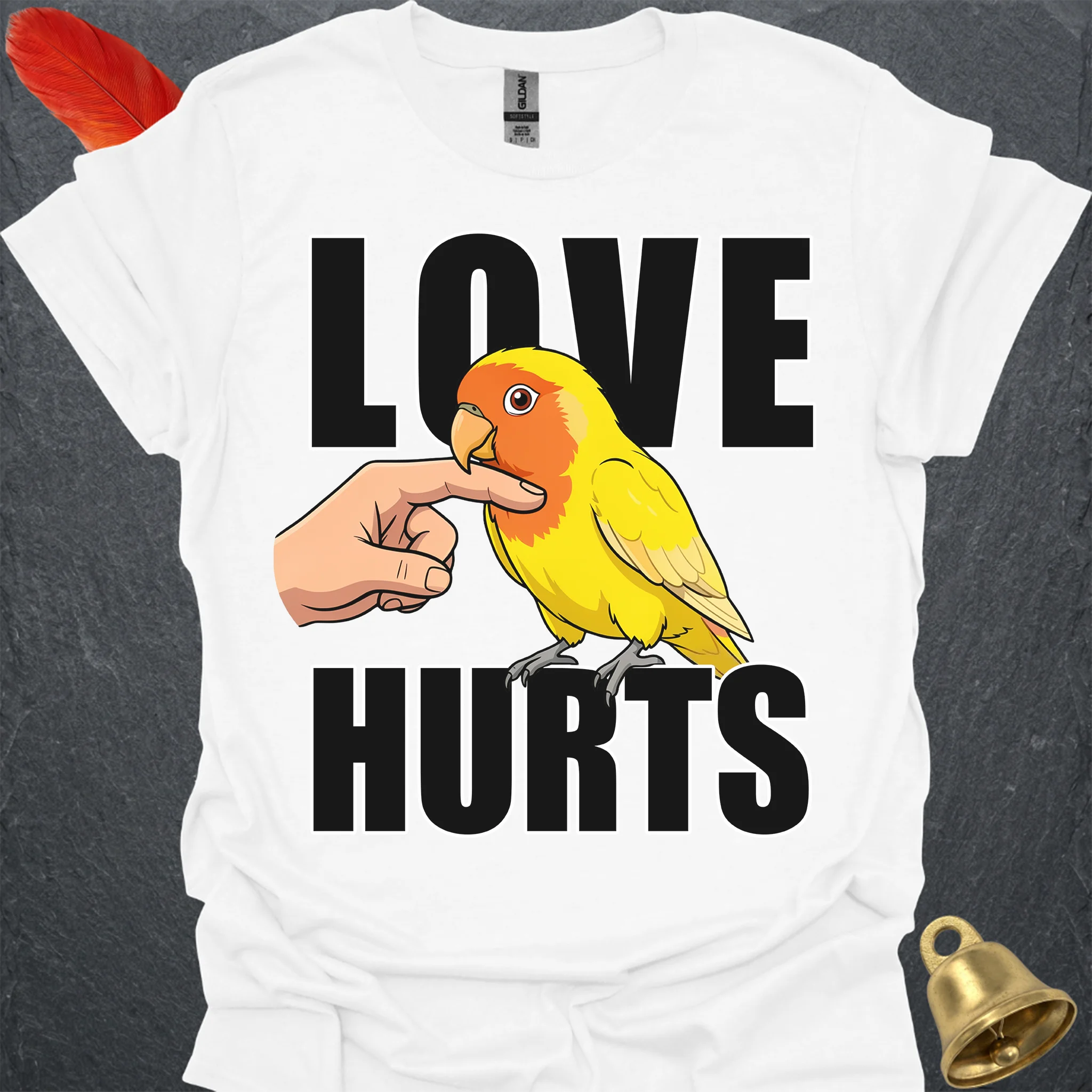 Lutino Lovebird Love Hurts T-Shirt