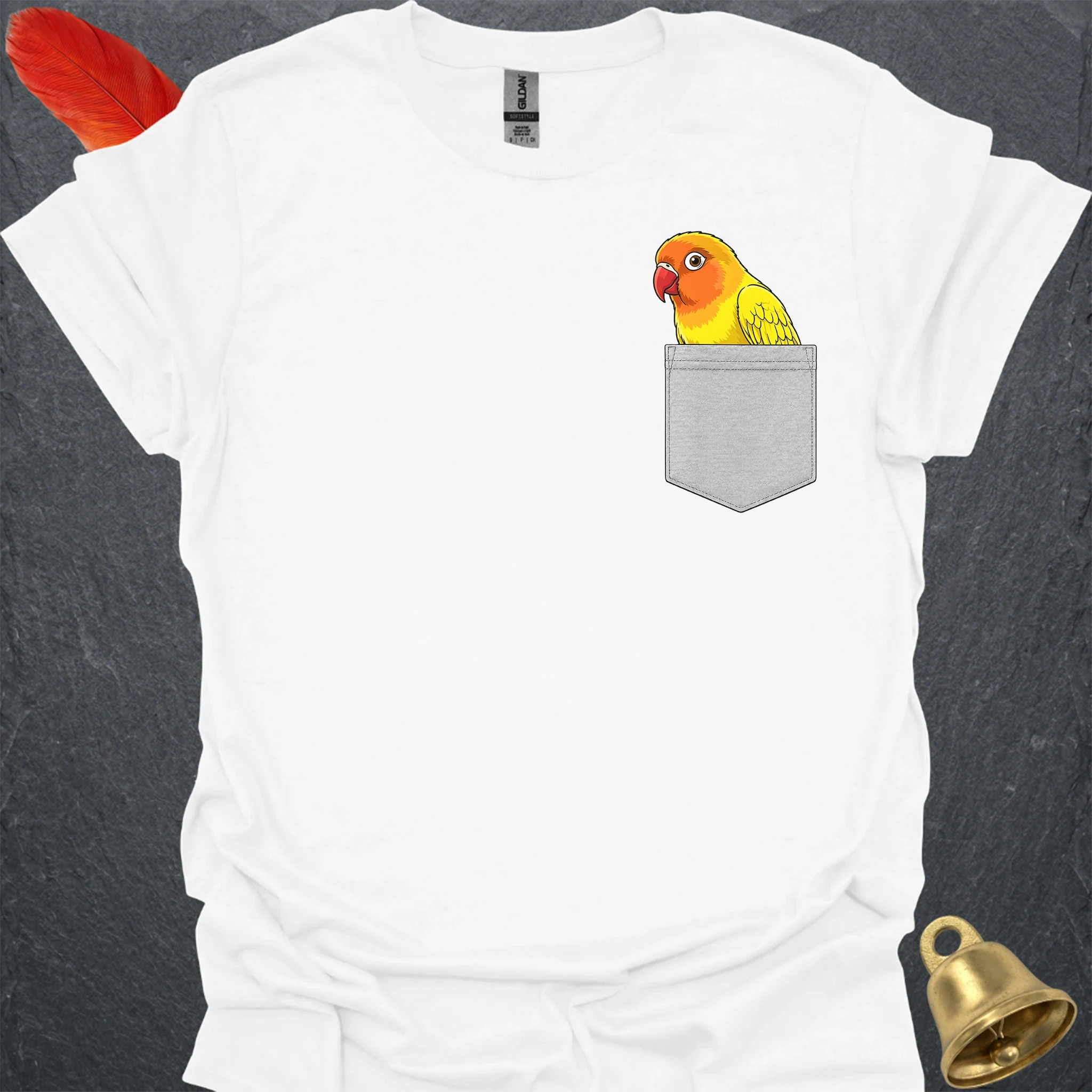 Lutino Lovebird Pocket T-Shirt