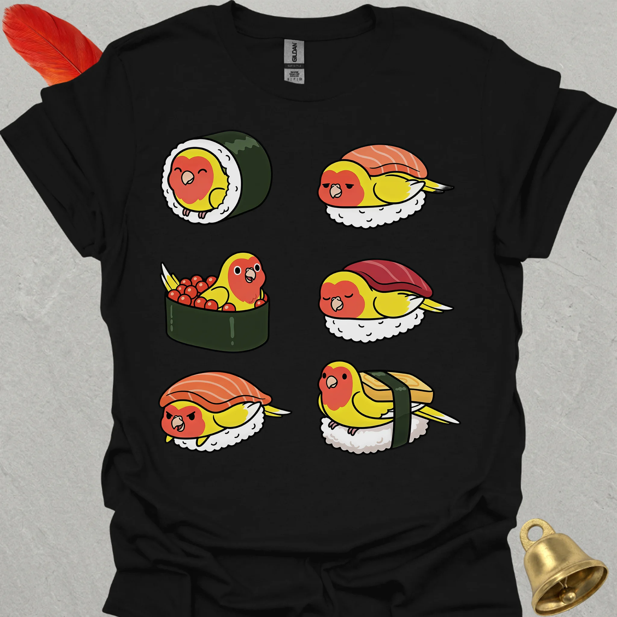 Lutino Lovebird Sushi T-Shirt