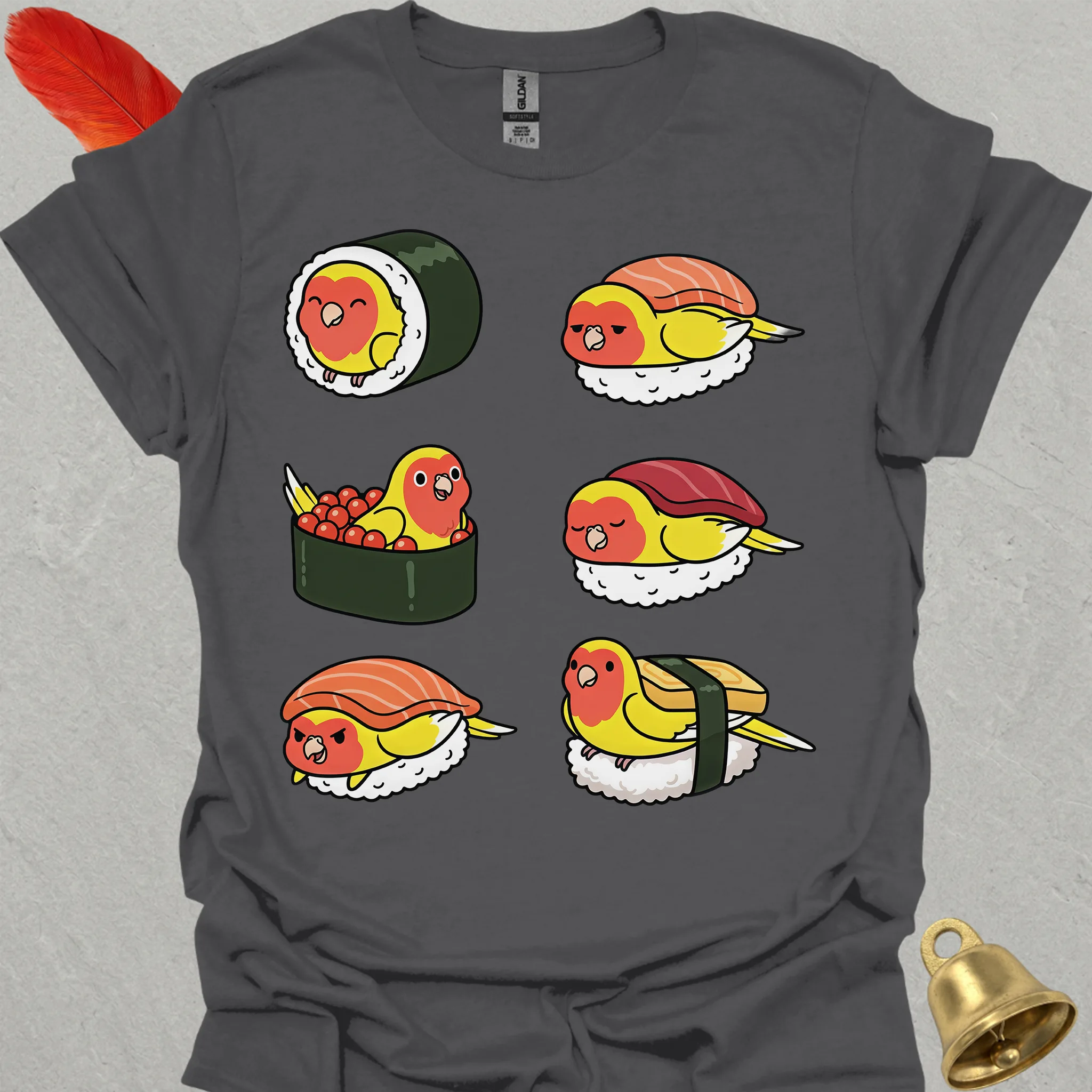 Lutino Lovebird Sushi T-Shirt