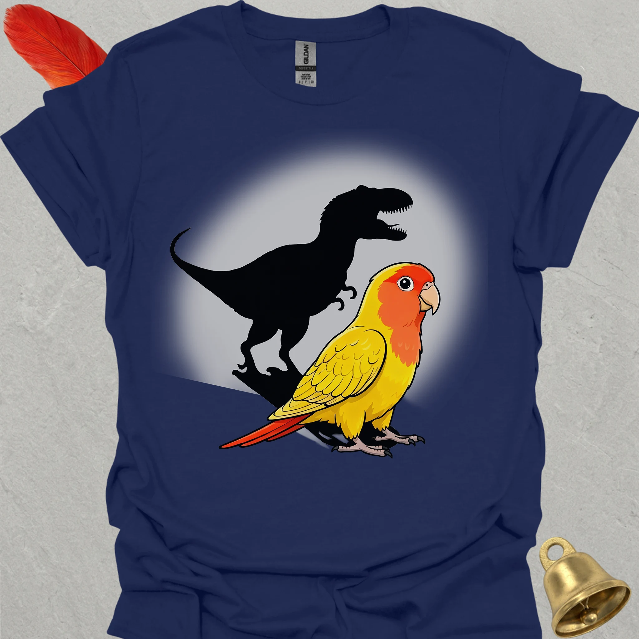 Lutino Lovebird T-Rex T-Shirt