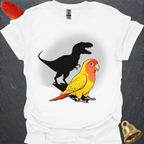 Lutino Lovebird T-Rex T-Shirt