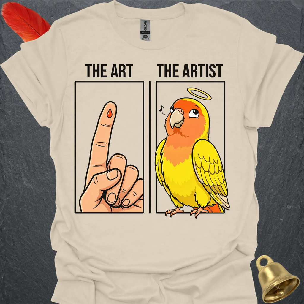 Lutino Lovebird The Artist T-Shirt
