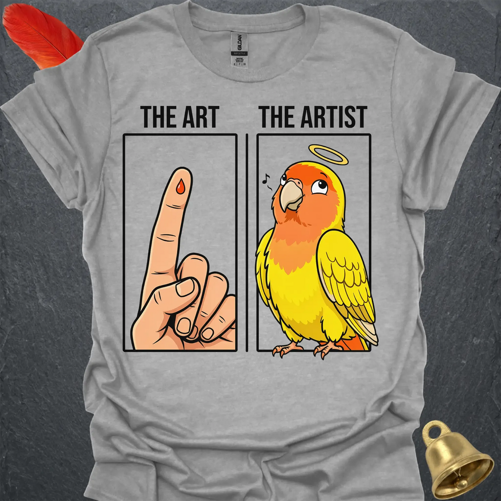 Lutino Lovebird The Artist T-Shirt