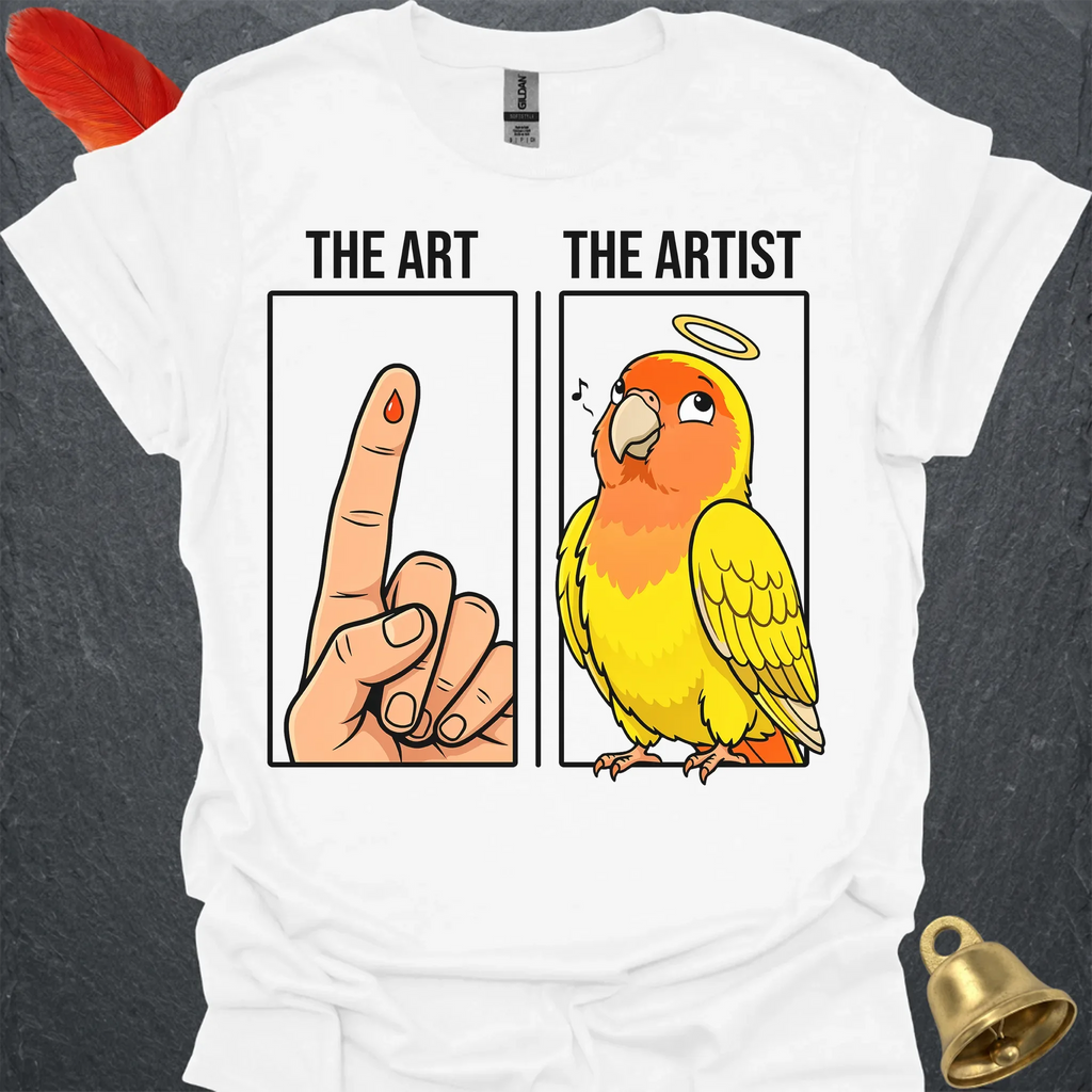 Lutino Lovebird The Artist T-Shirt