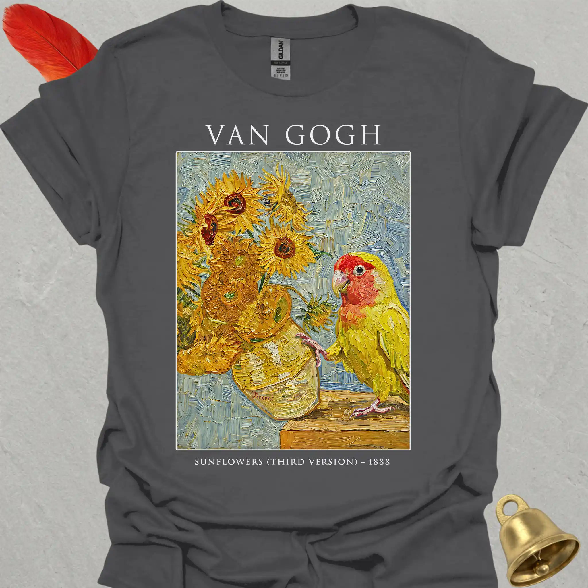 Lutino Lovebird Van Gogh T-Shirt