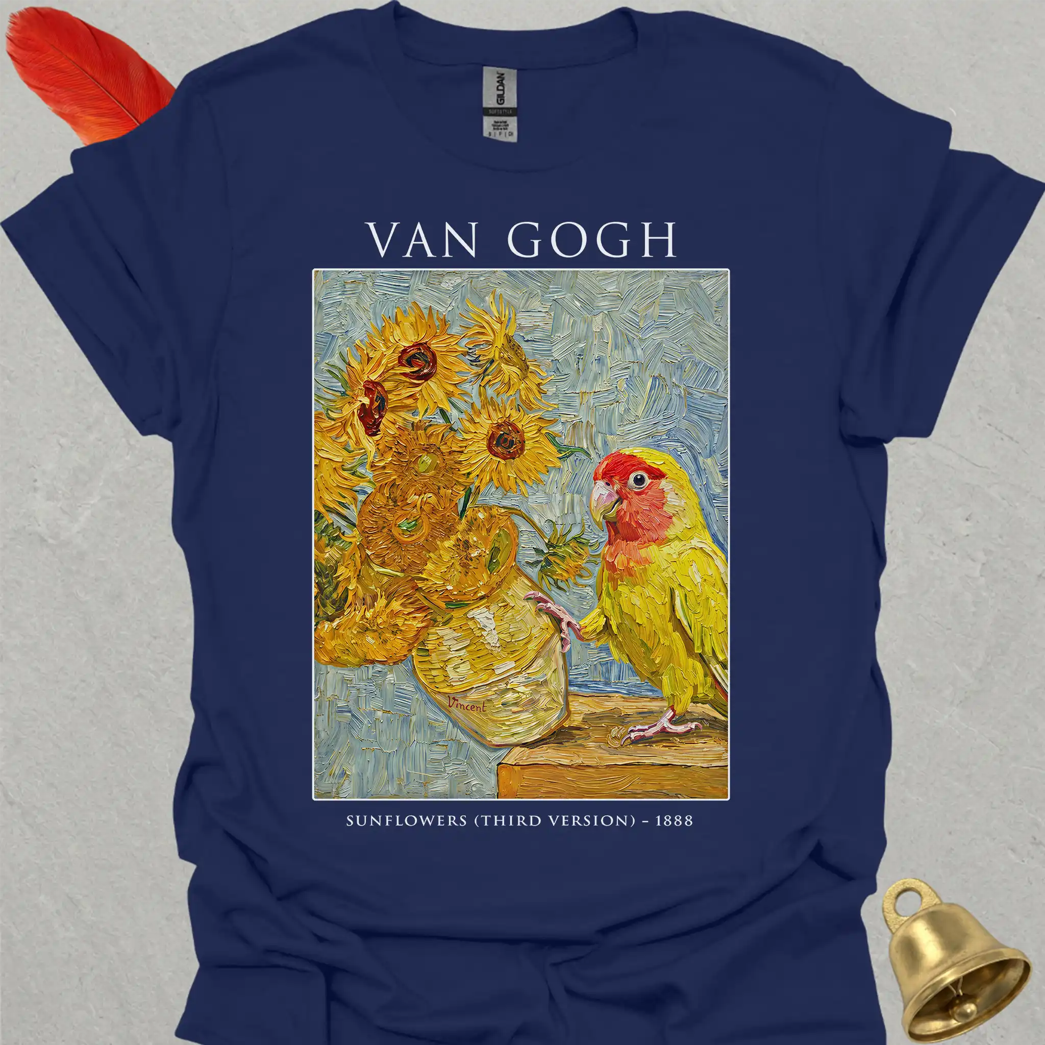 Lutino Lovebird Van Gogh T-Shirt