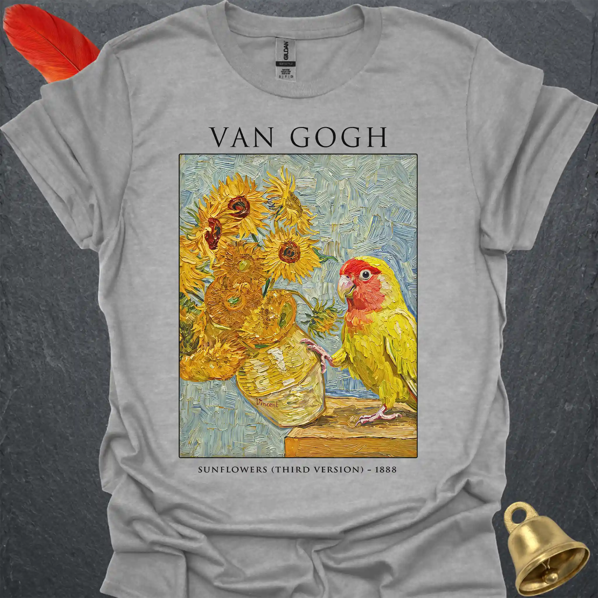 Lutino Lovebird Van Gogh T-Shirt