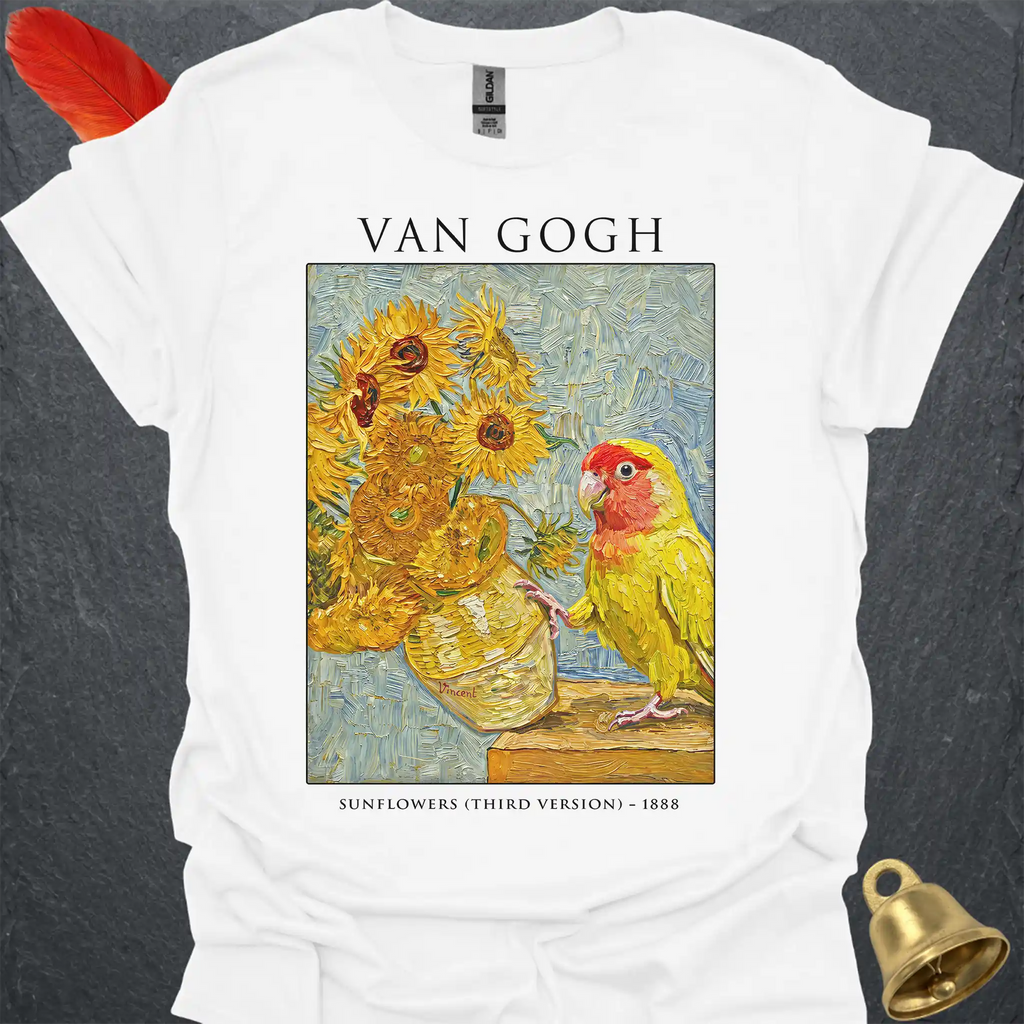 Lutino Lovebird Van Gogh T-Shirt