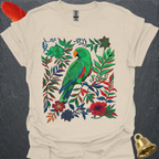 Male Eclectus Parrot Boho Flower T-Shirt