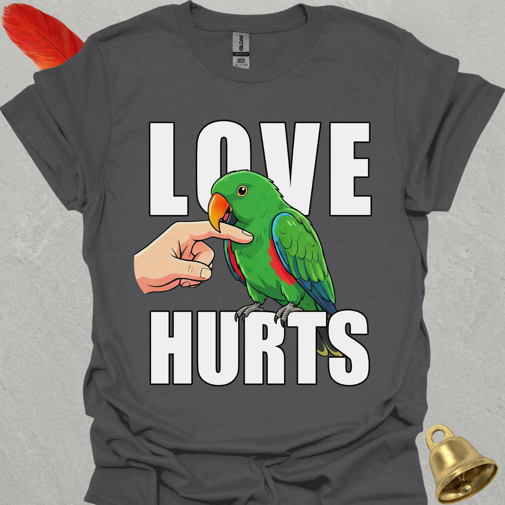 Male Eclectus Parrot Love Hurts T-Shirt