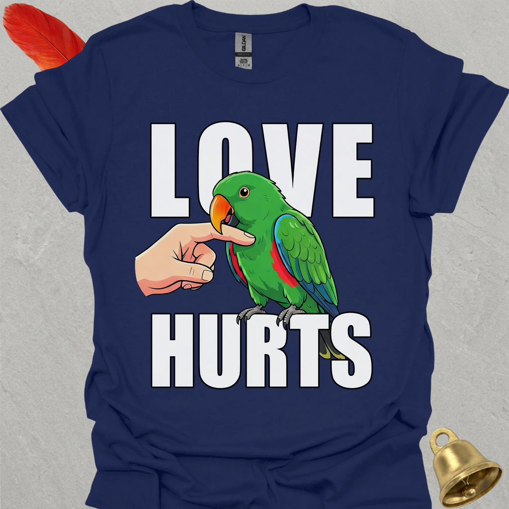 Male Eclectus Parrot Love Hurts T-Shirt