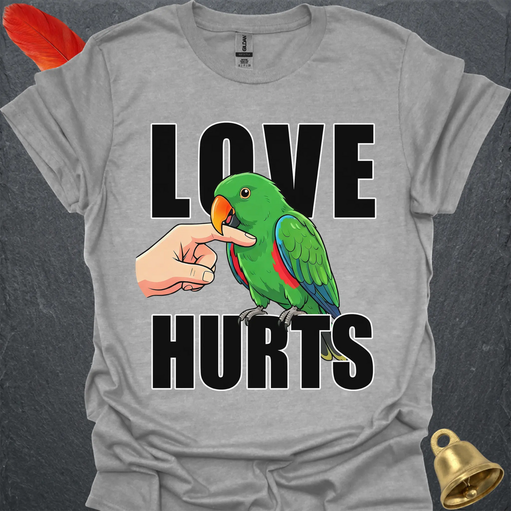 Male Eclectus Parrot Love Hurts T-Shirt