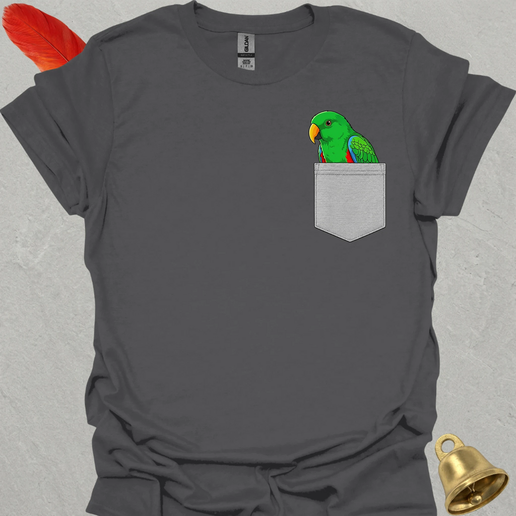 Male Eclectus Parrot Pocket T-Shirt
