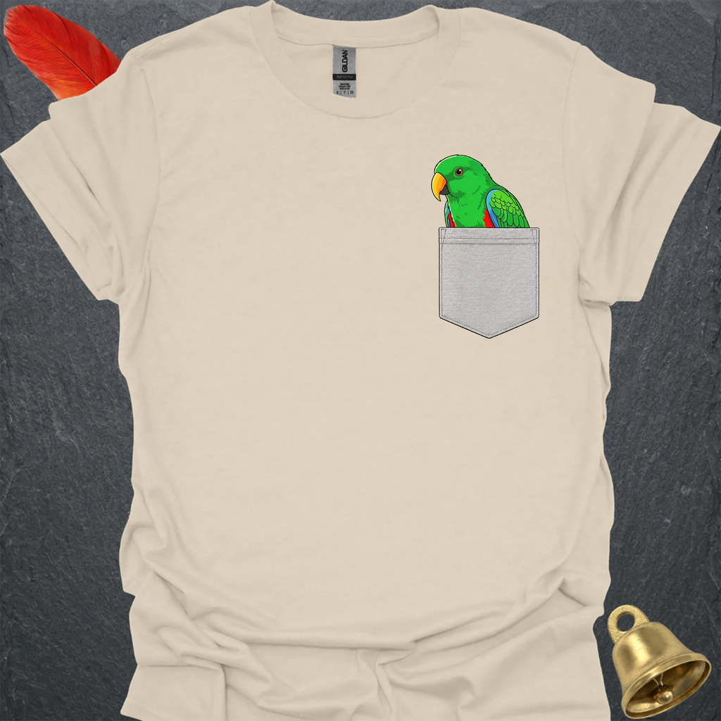 Male Eclectus Parrot Pocket T-Shirt