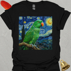 Male Eclectus Parrot Starry Night T-Shirt