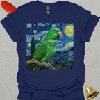 Male Eclectus Parrot Starry Night T-Shirt