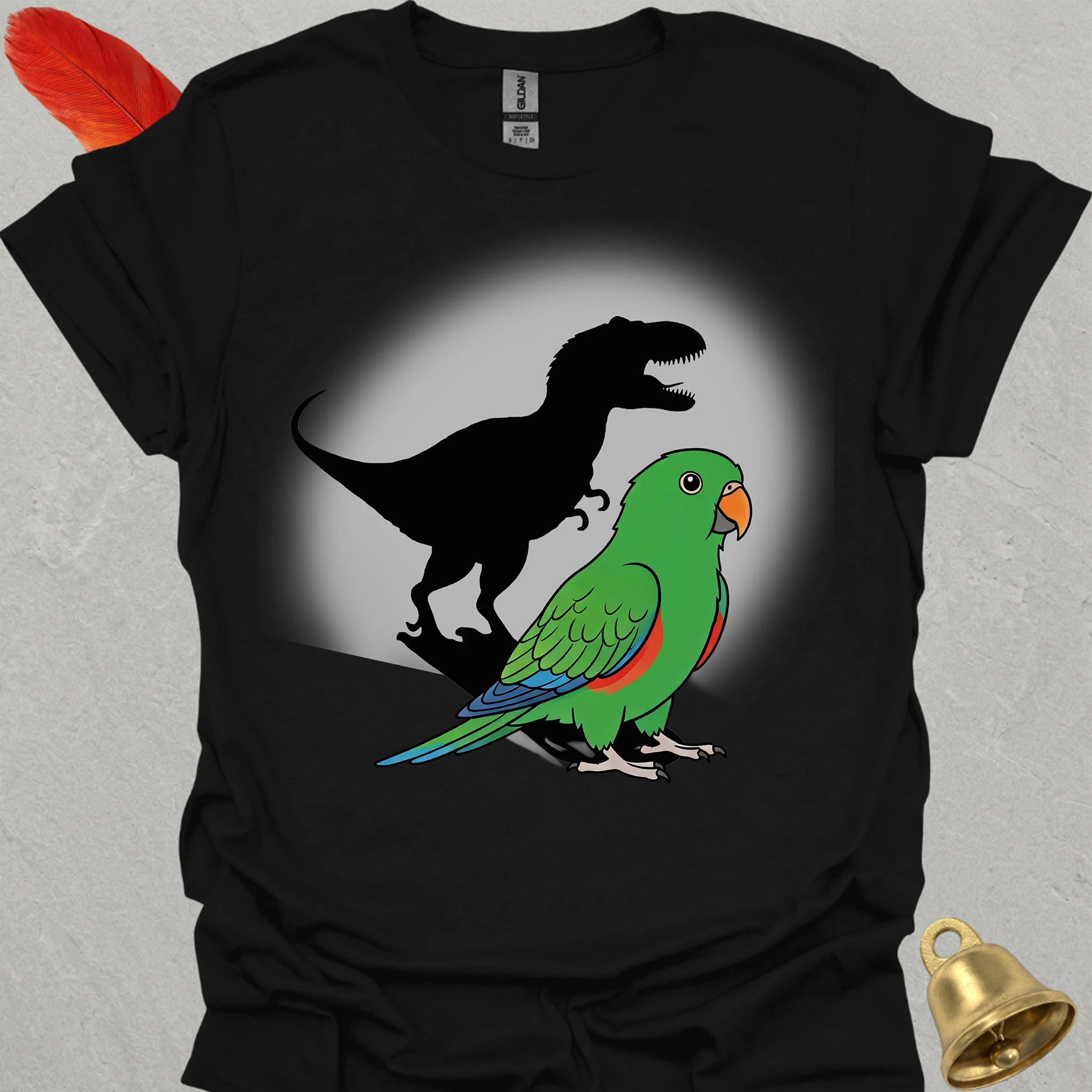 Male Eclectus Parrot T-Rex T-Shirt