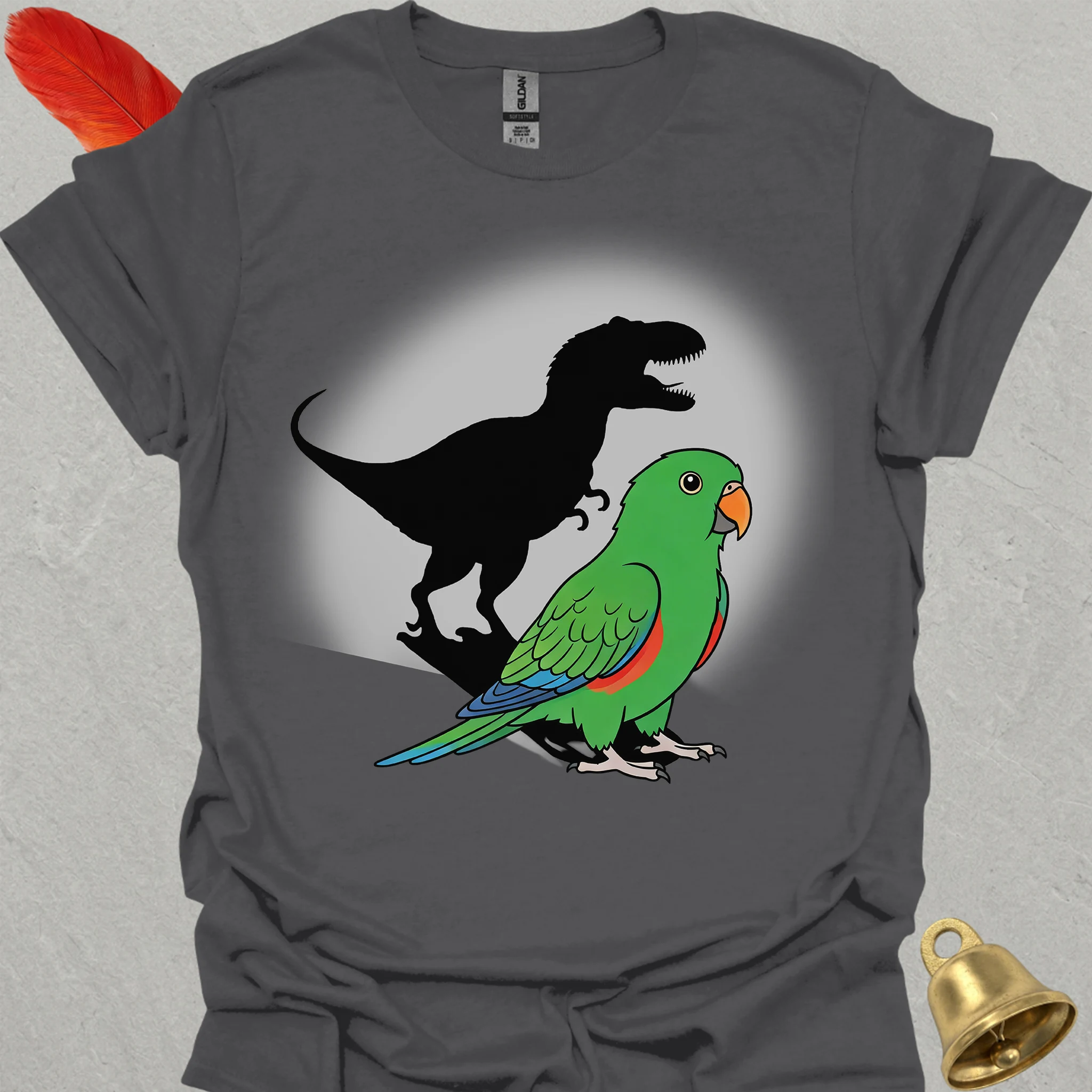 Male Eclectus Parrot T-Rex T-Shirt