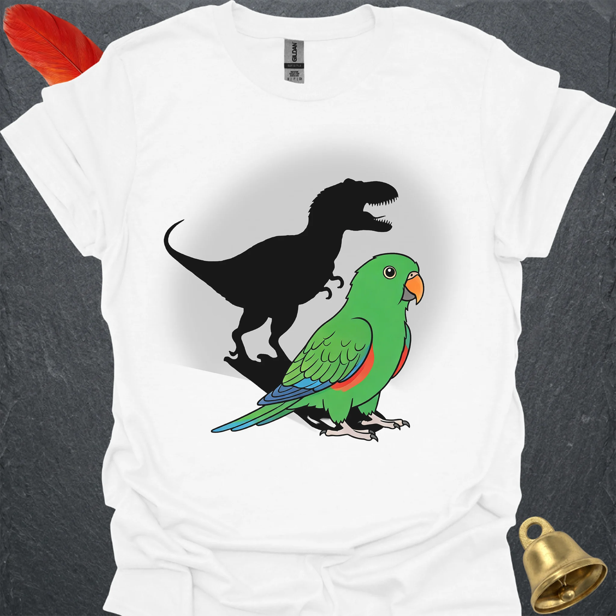 Male Eclectus Parrot T-Rex T-Shirt