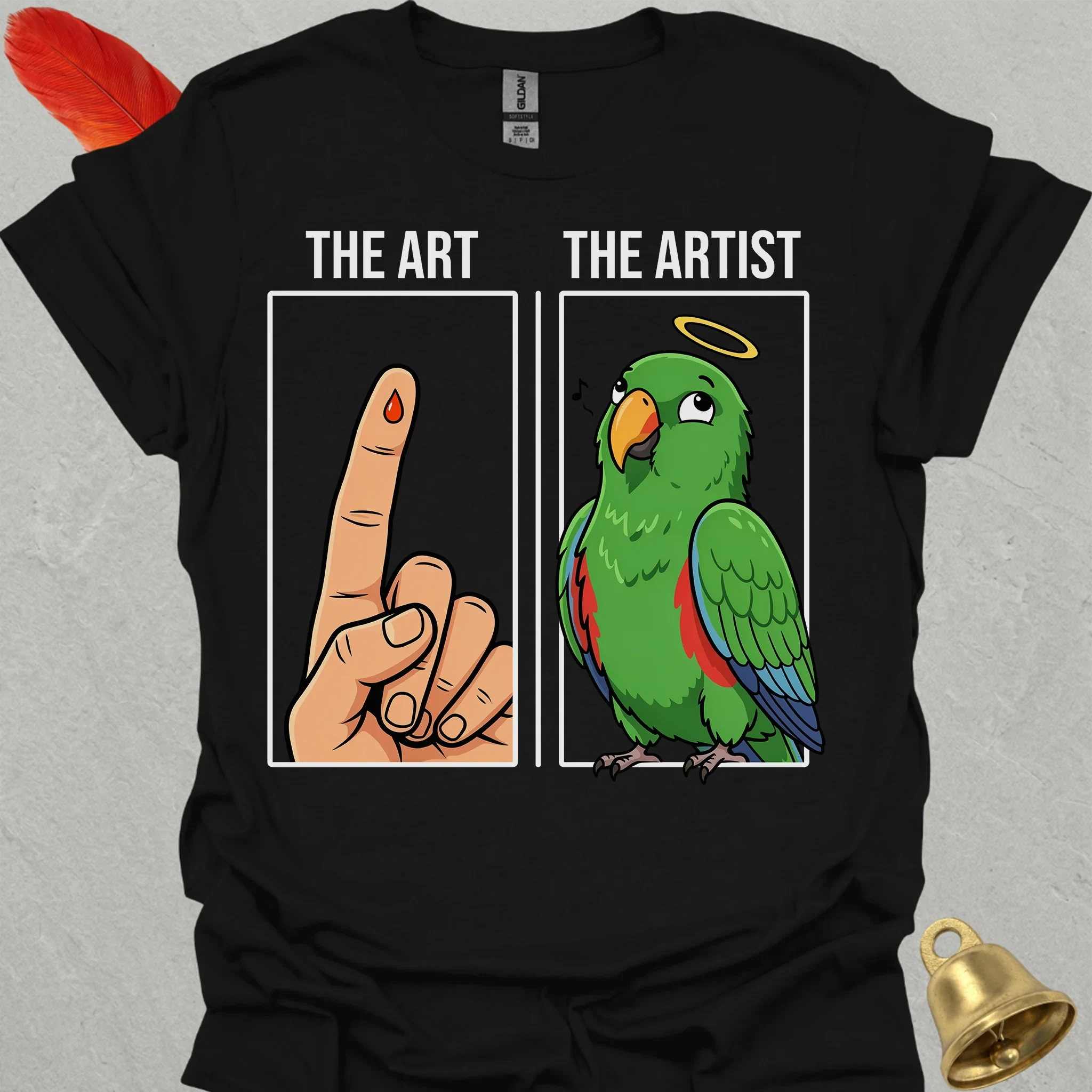 Male Eclectus Parrot The Artist T-Shirt