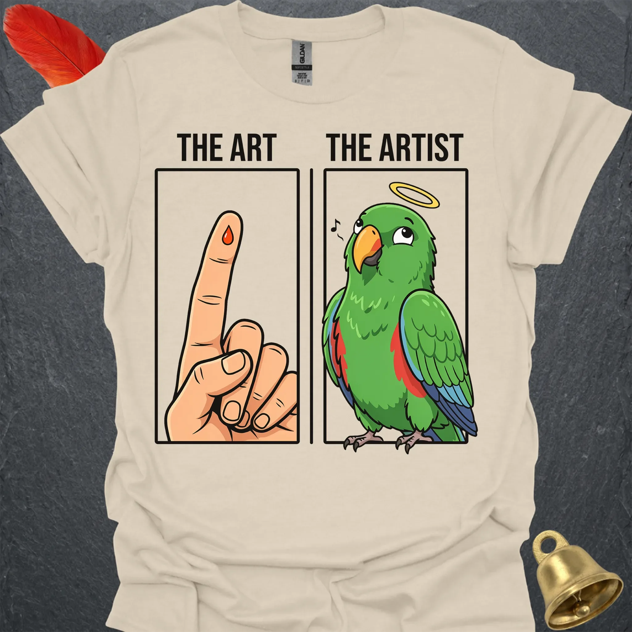 Male Eclectus Parrot The Artist T-Shirt