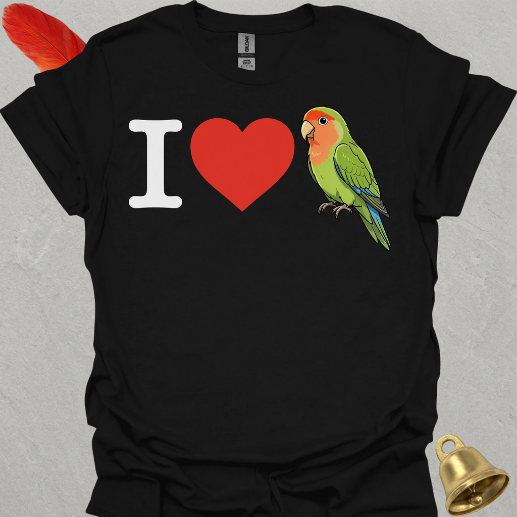 I Love Peach-Faced Lovebird T-Shirt
