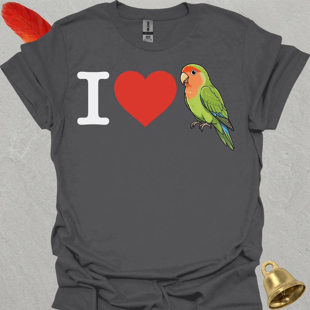 I Love Peach-Faced Lovebird T-Shirt