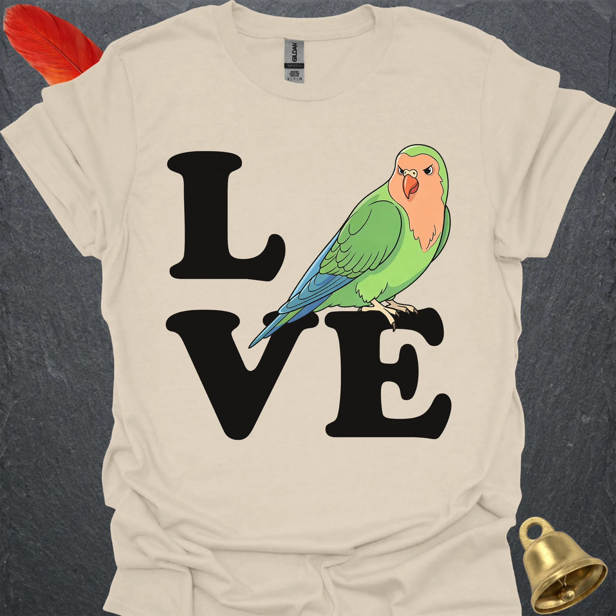 Peach-Faced Lovebird Bird Love T-Shirt