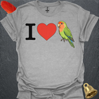 I Love Peach-Faced Lovebird T-Shirt