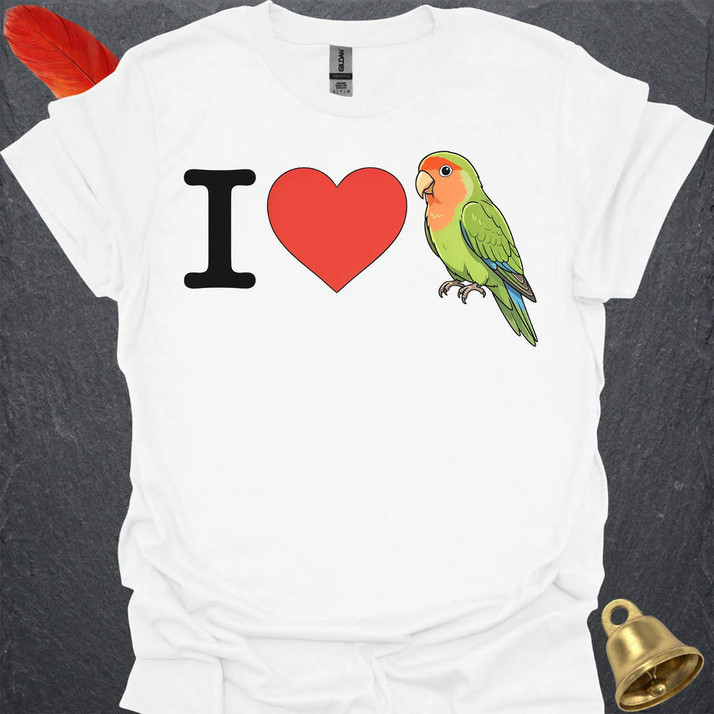 I Love Peach-Faced Lovebird T-Shirt