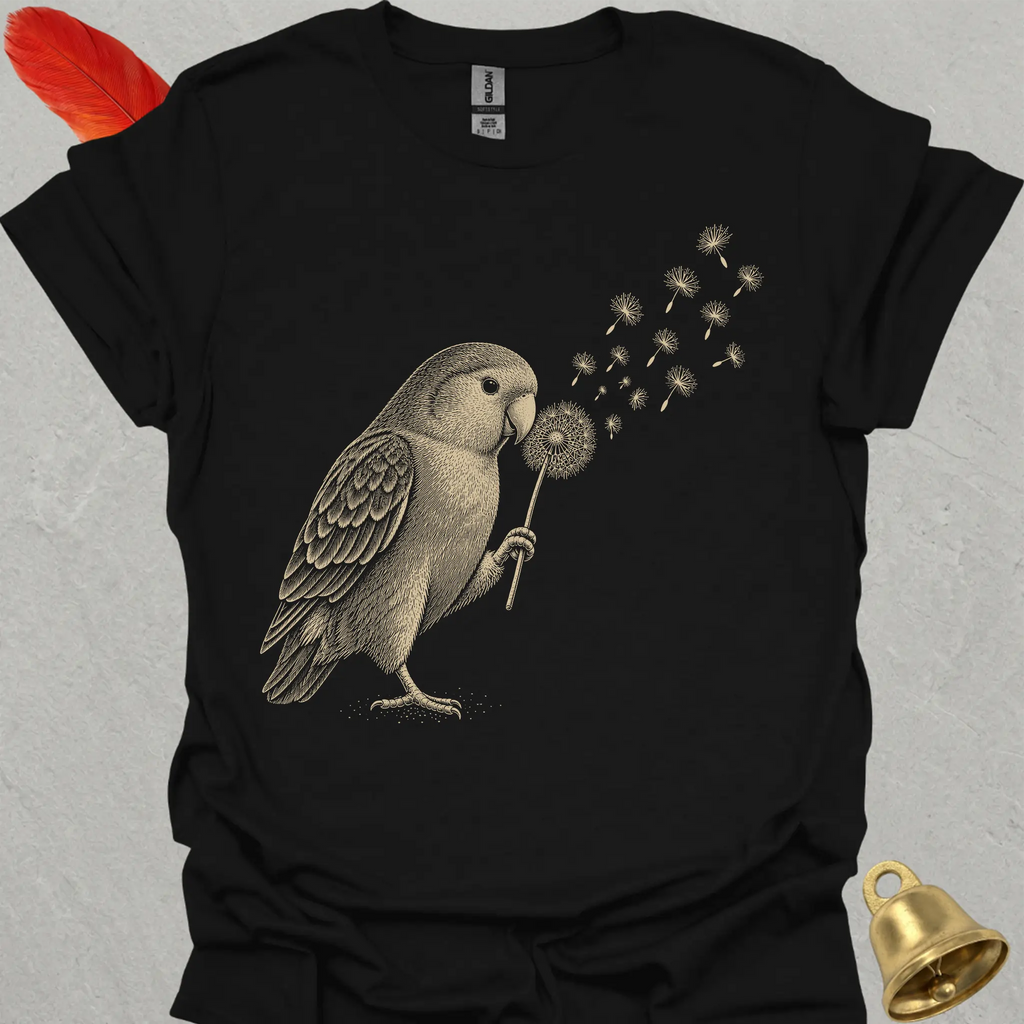 Peach-Faced Lovebird Blowing Wishes T-Shirt