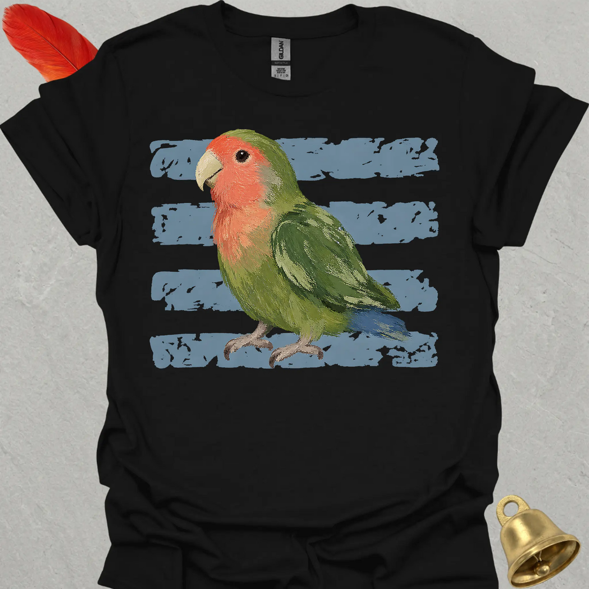 Peach-Faced Lovebird Brush T-Shirt