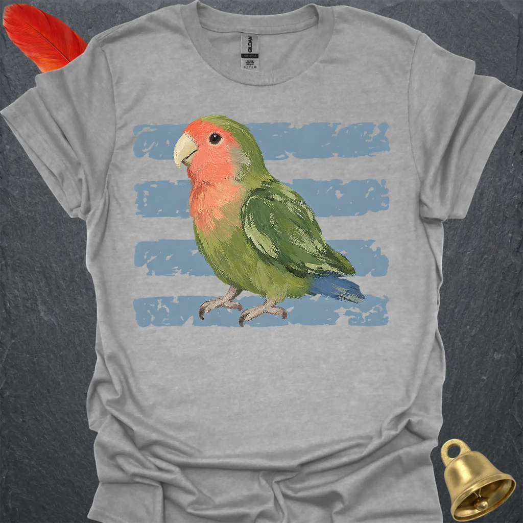Peach-Faced Lovebird Brush T-Shirt