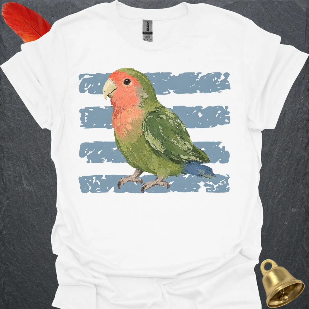 Peach-Faced Lovebird Brush T-Shirt