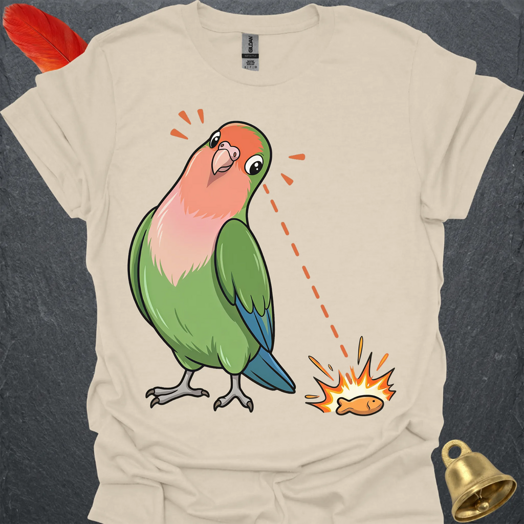 Peach-Faced Lovebird Eye on Prize T-Shirt