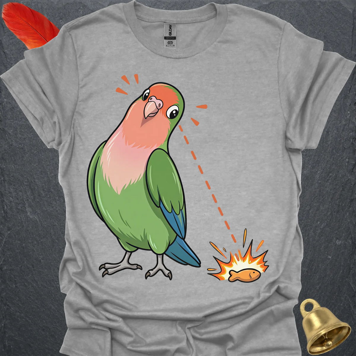Peach-Faced Lovebird Eye on Prize T-Shirt