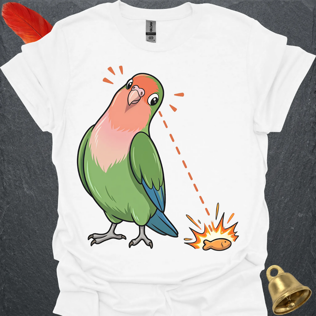 Peach-Faced Lovebird Eye on Prize T-Shirt