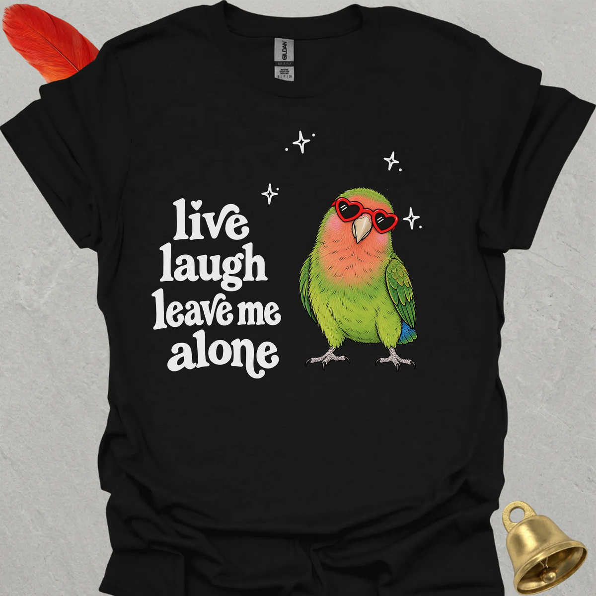 Peach-Faced Lovebird Live Laugh T-Shirt